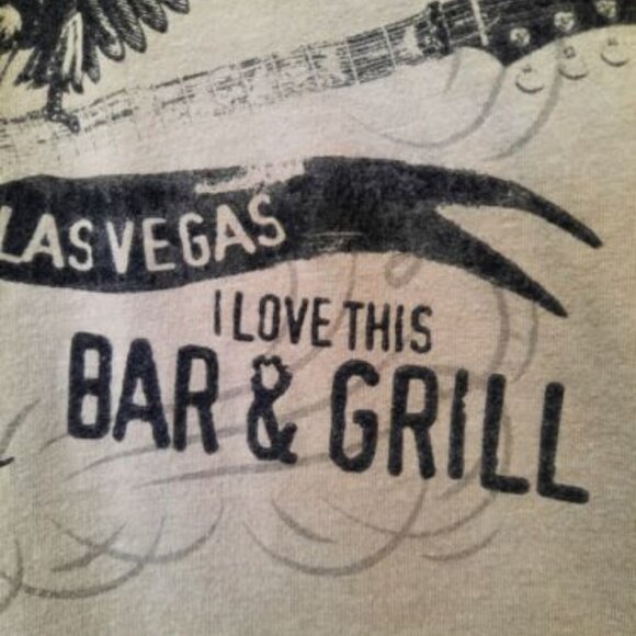 Toby Keith I Love This Bar Grill Las Vegas T-Shirt Gray Size Large Eagle Guitar - Picture 4 of 10